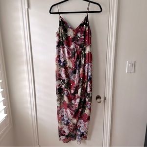 Express floral and gold dot dress